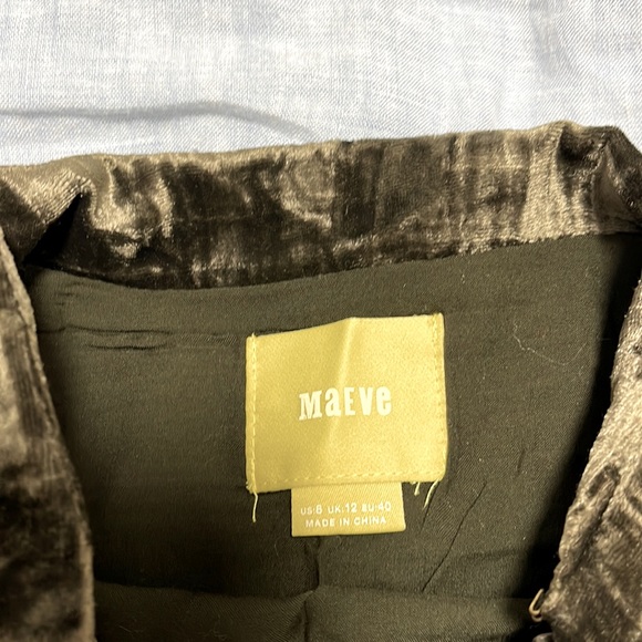 Anthropologie Maeve green velvet mini skater skirt - Picture 3 of 6